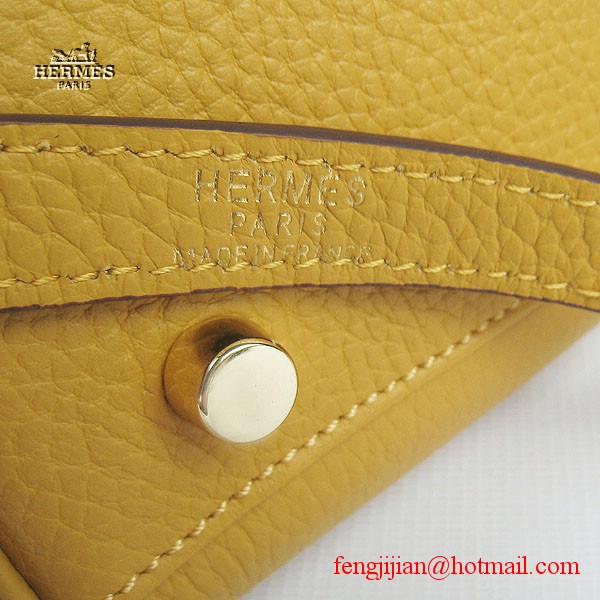 Hermes Kelly 32cm Togo Leather Bag Yellow 6108 Gold Hardware